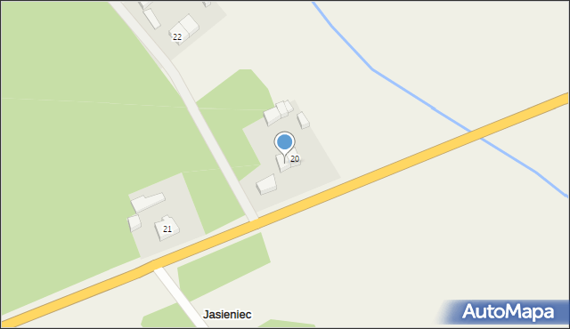 Jasieniec, Jasieniec, 20A, mapa Jasieniec