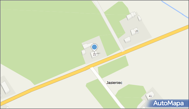 Jasieniec, Jasieniec, 21, mapa Jasieniec