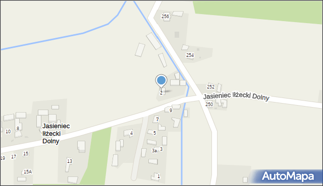 Jasieniec Iłżecki Dolny, Jasieniec Iłżecki Dolny, 2, mapa Jasieniec Iłżecki Dolny