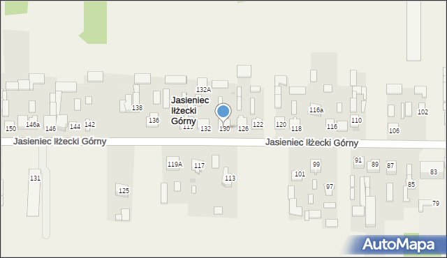 Jasieniec Iłżecki Górny, Jasieniec Iłżecki Górny, 130, mapa Jasieniec Iłżecki Górny