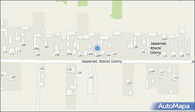 Jasieniec Iłżecki Górny, Jasieniec Iłżecki Górny, 146, mapa Jasieniec Iłżecki Górny