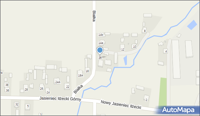 Jasieniec Iłżecki Górny, Jasieniec Iłżecki Górny, 16, mapa Jasieniec Iłżecki Górny