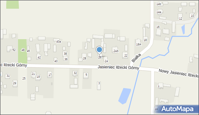 Jasieniec Iłżecki Górny, Jasieniec Iłżecki Górny, 26, mapa Jasieniec Iłżecki Górny