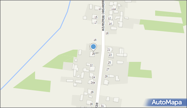 Jasieniec-Maziarze, Jasieniec-Maziarze, 20, mapa Jasieniec-Maziarze
