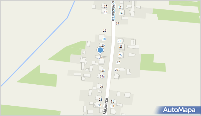 Jasieniec-Maziarze, Jasieniec-Maziarze, 22, mapa Jasieniec-Maziarze