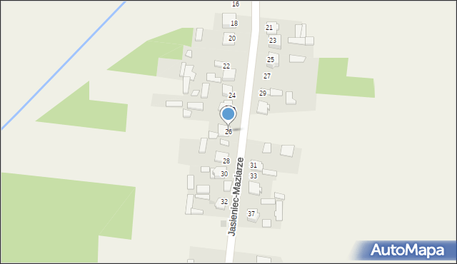 Jasieniec-Maziarze, Jasieniec-Maziarze, 26, mapa Jasieniec-Maziarze