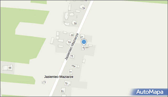 Jasieniec-Maziarze, Jasieniec-Maziarze, 71, mapa Jasieniec-Maziarze