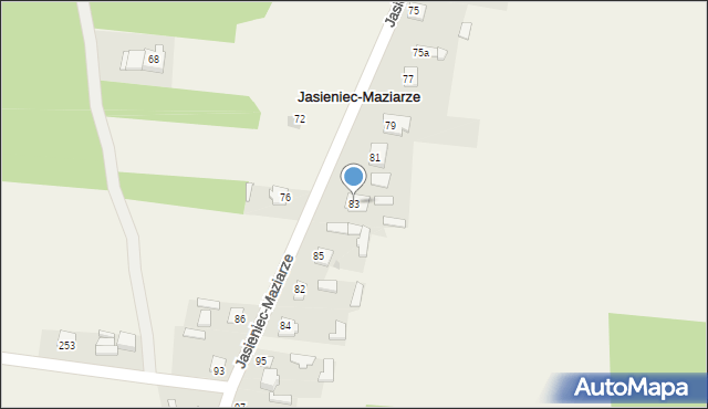 Jasieniec-Maziarze, Jasieniec-Maziarze, 83, mapa Jasieniec-Maziarze