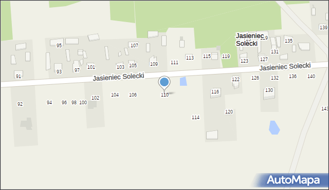 Jasieniec Solecki, Jasieniec Solecki, 110, mapa Jasieniec Solecki