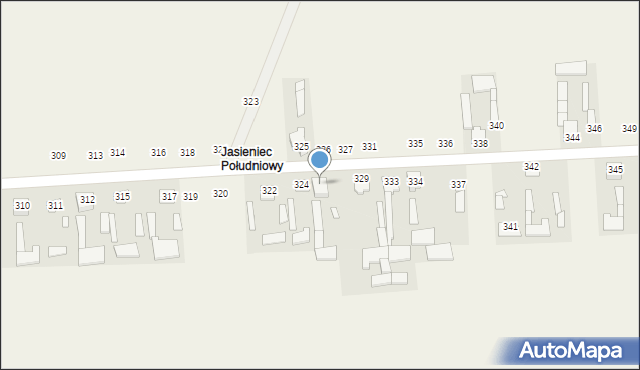 Jasieniec Solecki, Jasieniec Solecki, 328, mapa Jasieniec Solecki