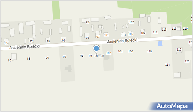 Jasieniec Solecki, Jasieniec Solecki, 98, mapa Jasieniec Solecki