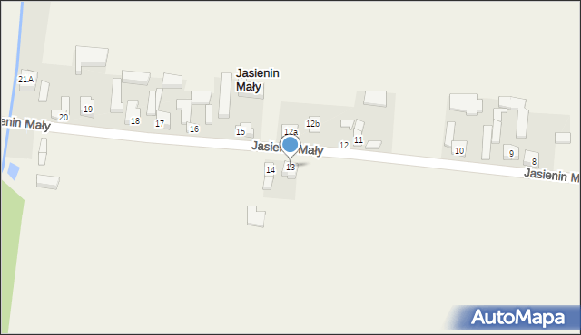 Jasienin Mały, Jasienin Mały, 13, mapa Jasienin Mały