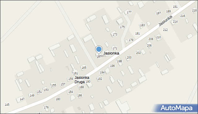 Jasionka, Jasionka, 167, mapa Jasionka
