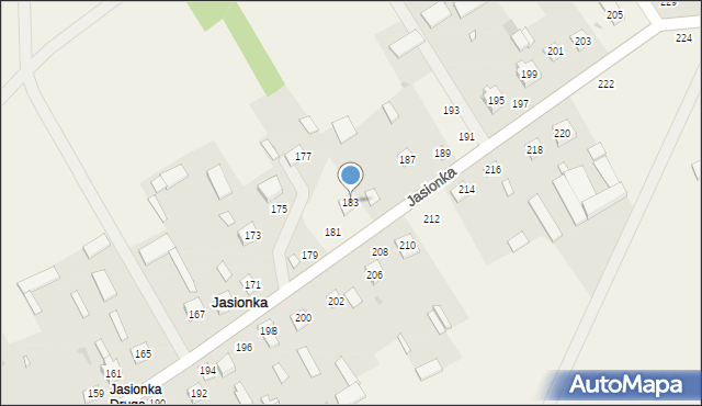 Jasionka, Jasionka, 183, mapa Jasionka