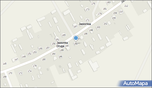 Jasionka, Jasionka, 192, mapa Jasionka