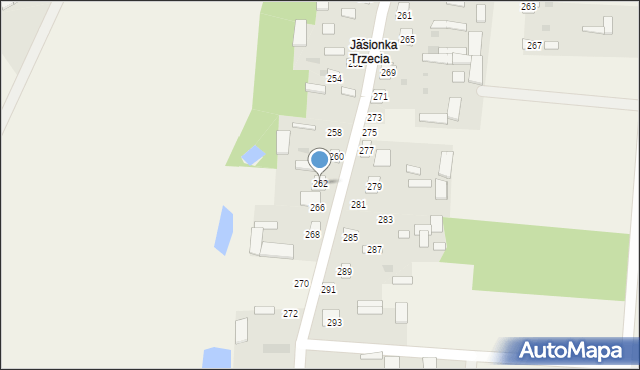 Jasionka, Jasionka, 262, mapa Jasionka