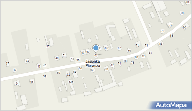 Jasionka, Jasionka, 61, mapa Jasionka