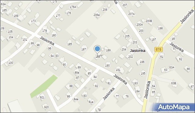 Jasionka, Jasionka, 188, mapa Jasionka