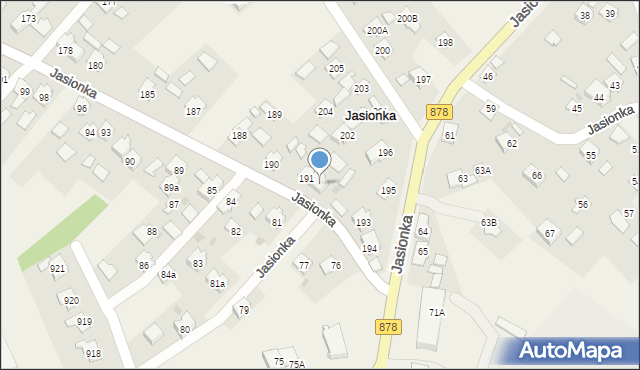 Jasionka, Jasionka, 192, mapa Jasionka