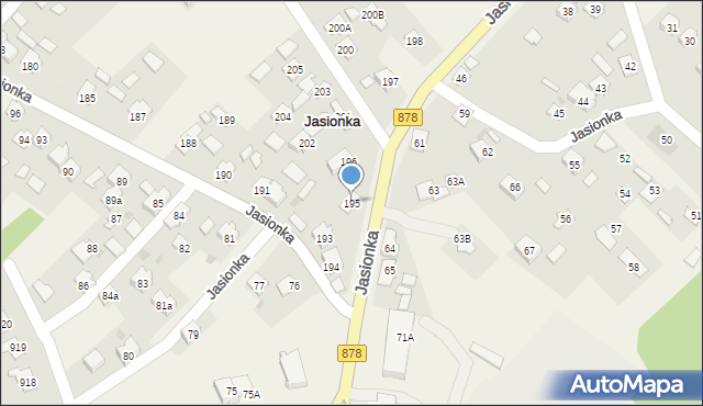 Jasionka, Jasionka, 195, mapa Jasionka