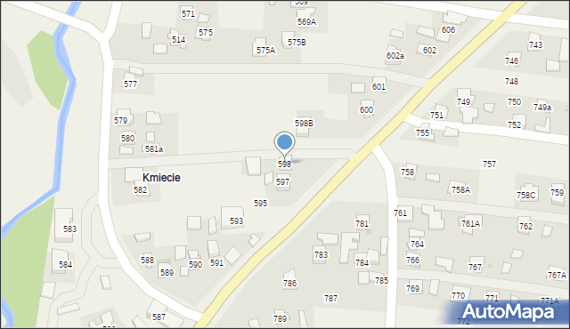 Jasionka, Jasionka, 598, mapa Jasionka