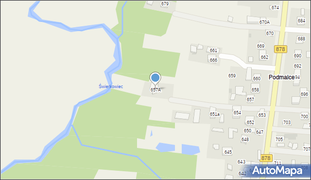 Jasionka, Jasionka, 657A, mapa Jasionka