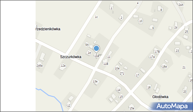 Jasionka, Jasionka, 11a, mapa Jasionka