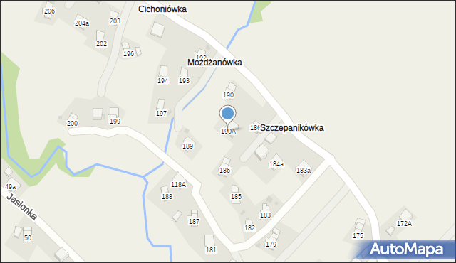 Jasionka, Jasionka, 190A, mapa Jasionka