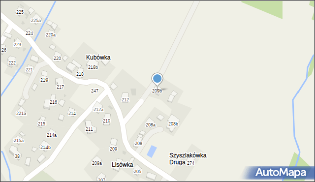 Jasionka, Jasionka, 209b, mapa Jasionka