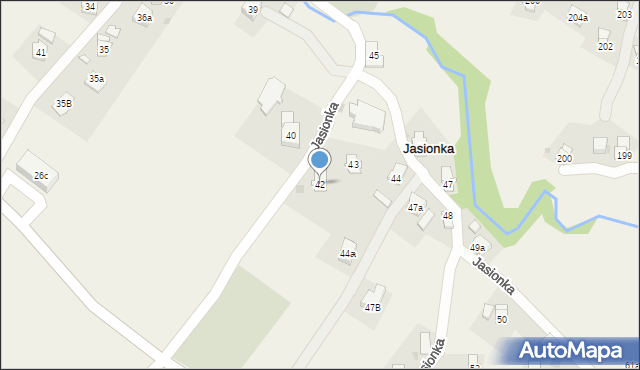 Jasionka, Jasionka, 42, mapa Jasionka