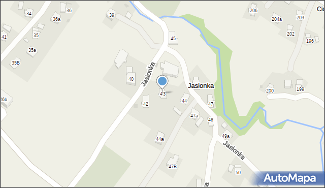Jasionka, Jasionka, 43, mapa Jasionka
