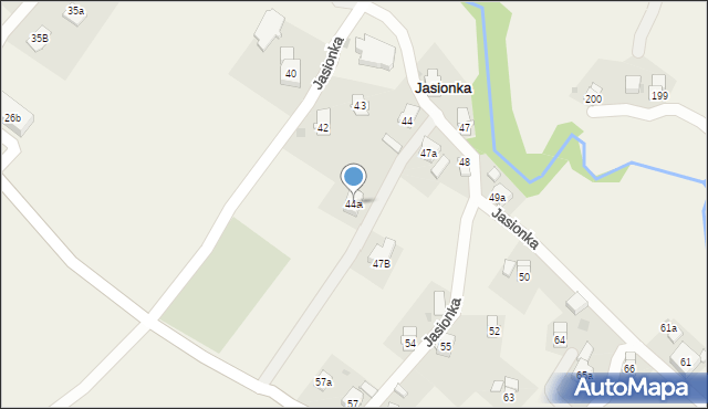 Jasionka, Jasionka, 44a, mapa Jasionka