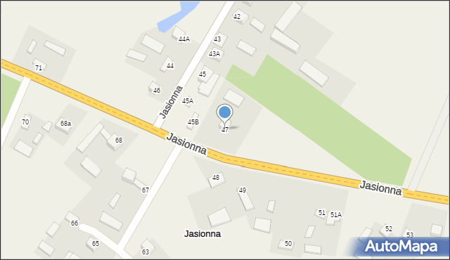 Jasionna, Jasionna, 47, mapa Jasionna