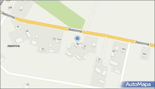 Jasionna, Jasionna, 52, mapa Jasionna