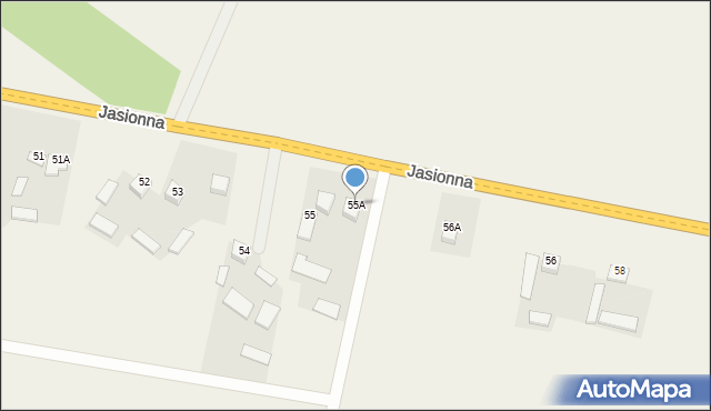 Jasionna, Jasionna, 55A, mapa Jasionna