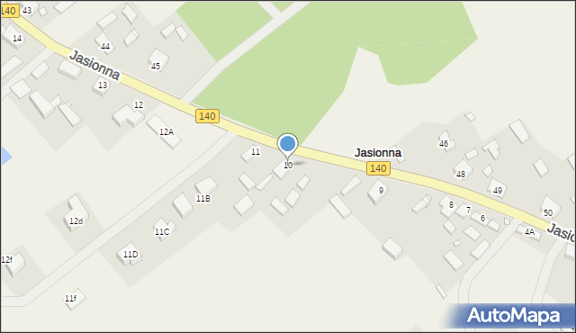 Jasionna, Jasionna, 10, mapa Jasionna