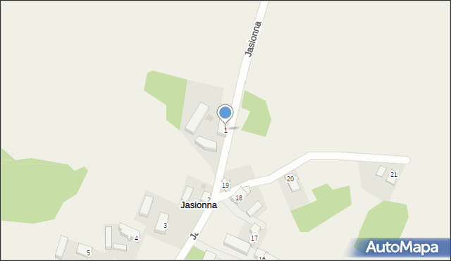 Jasionna, Jasionna, 1, mapa Jasionna