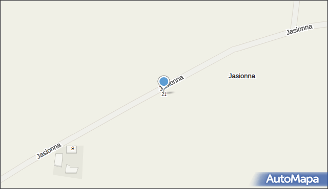 Jasionna, Jasionna, 21, mapa Jasionna