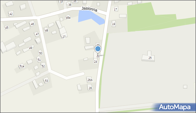 Jasionna, Jasionna, 21, mapa Jasionna