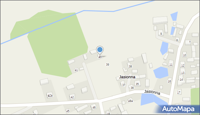 Jasionna, Jasionna, 40, mapa Jasionna