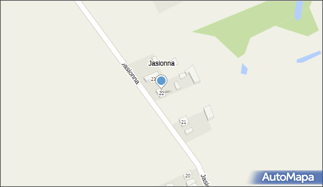 Jasionna, Jasionna, 22, mapa Jasionna