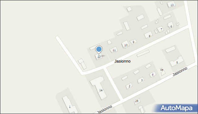 Jasionno, Jasionno, 12, mapa Jasionno