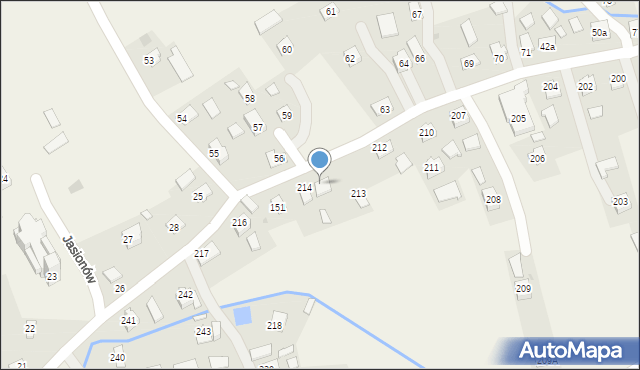 Jasionów, Jasionów, 214a, mapa Jasionów
