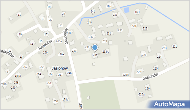 Jasionów, Jasionów, 235, mapa Jasionów