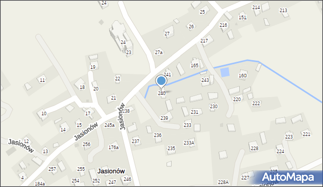 Jasionów, Jasionów, 240, mapa Jasionów