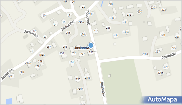 Jasionów, Jasionów, 246, mapa Jasionów