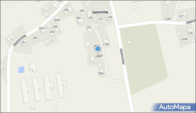 Jasionów, Jasionów, 249A, mapa Jasionów