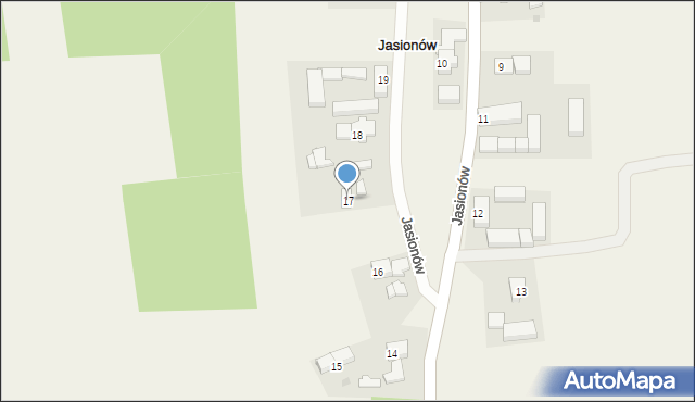 Jasionów, Jasionów, 17, mapa Jasionów