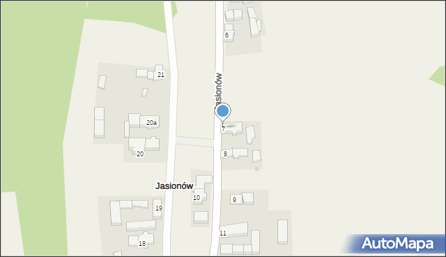 Jasionów, Jasionów, 7, mapa Jasionów