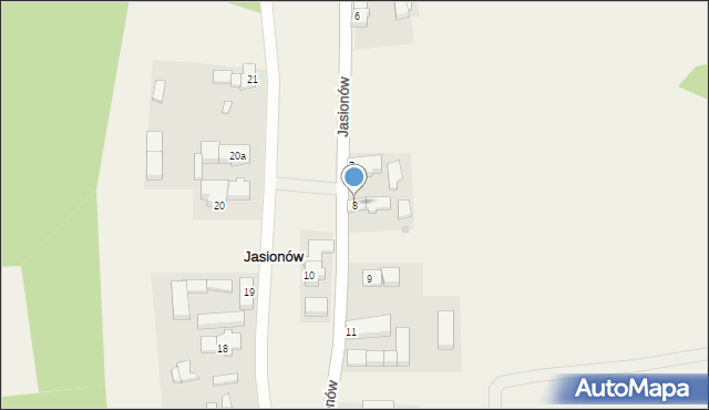 Jasionów, Jasionów, 8, mapa Jasionów